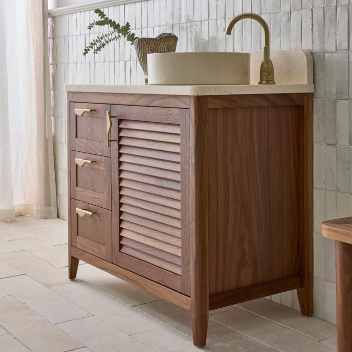 A timber bathroom vanity from the Brighton Range.