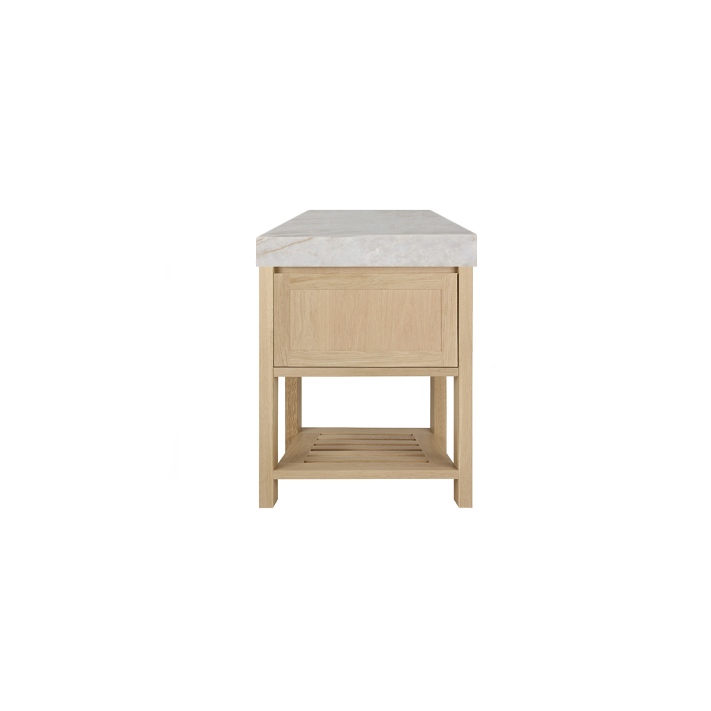 solid timber apron vanity